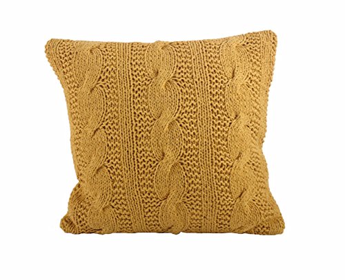 Fennco Styles Cable Knit Design Cotton Throw Pillow 20 x 20