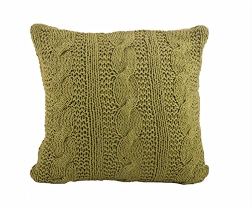 Fennco Styles Cable Knit Design Cotton Throw Pillow 20 x 20