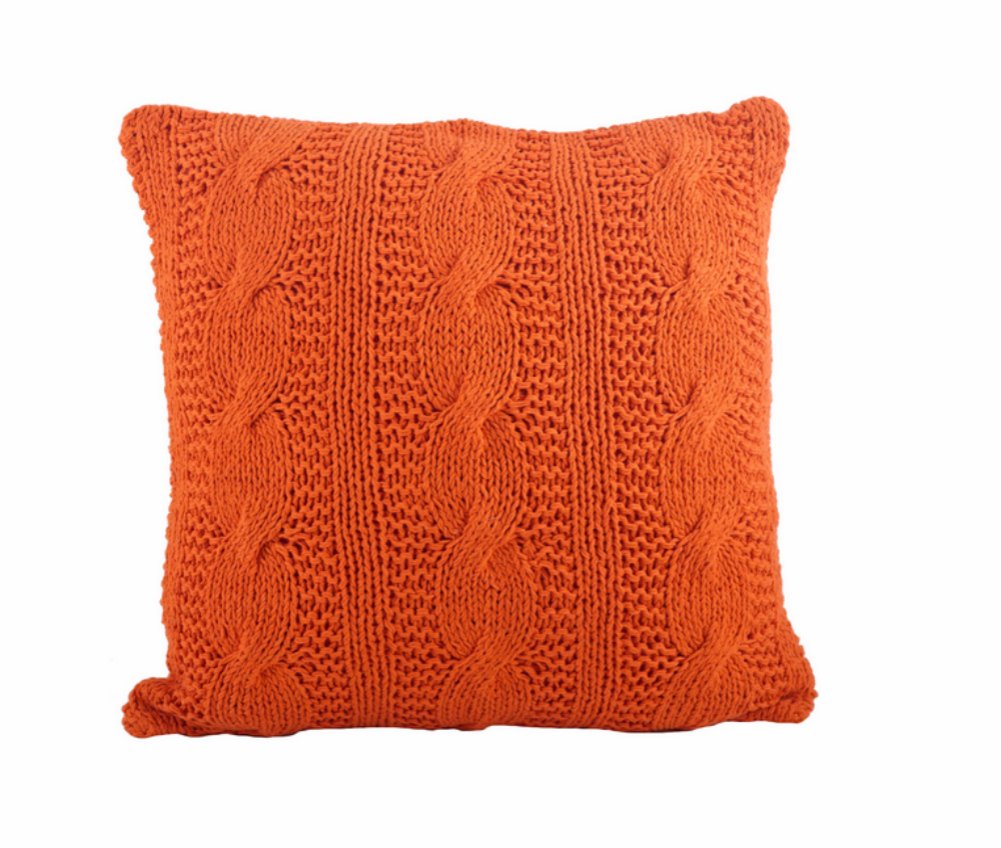 Fennco Styles Cable Knit Design Cotton Throw Pillow 20 x 20