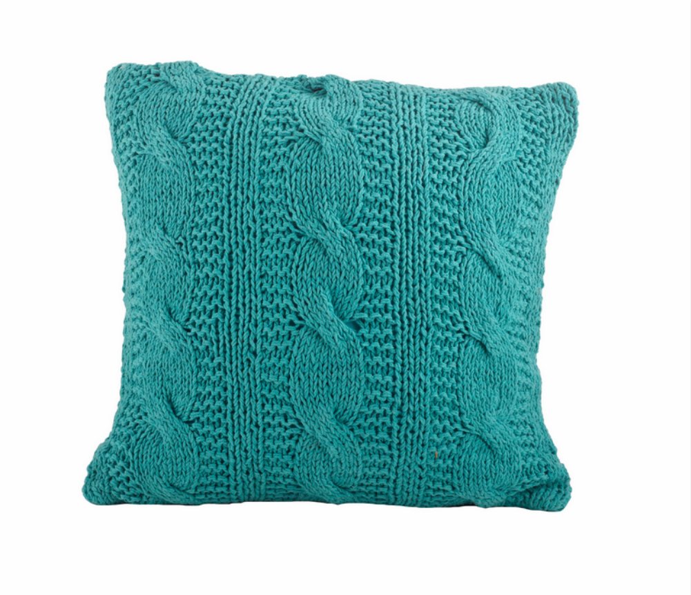 Fennco Styles Cable Knit Design Cotton Throw Pillow 20 x 20