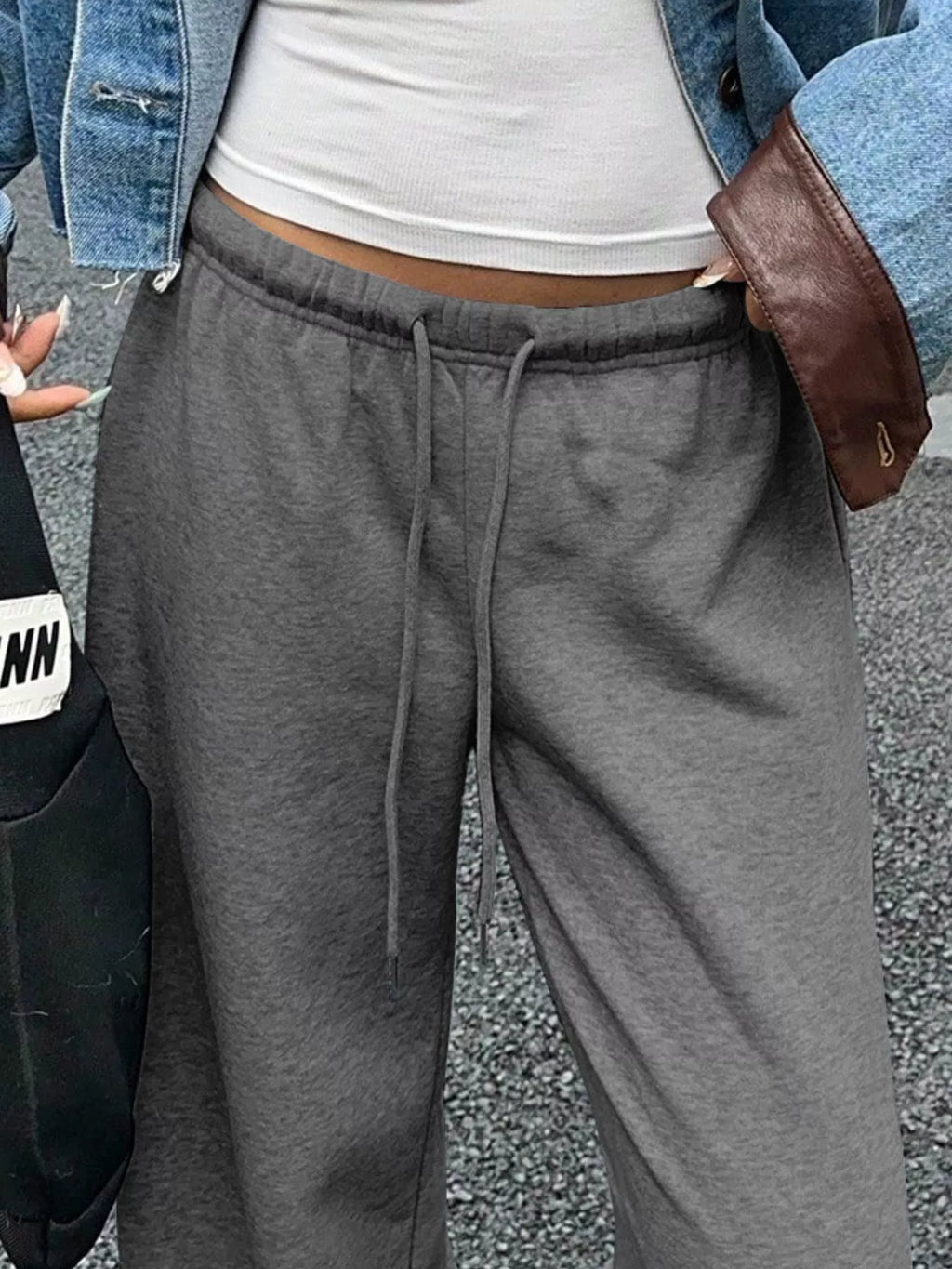 Wide Leg Drawstring Sweatpants
