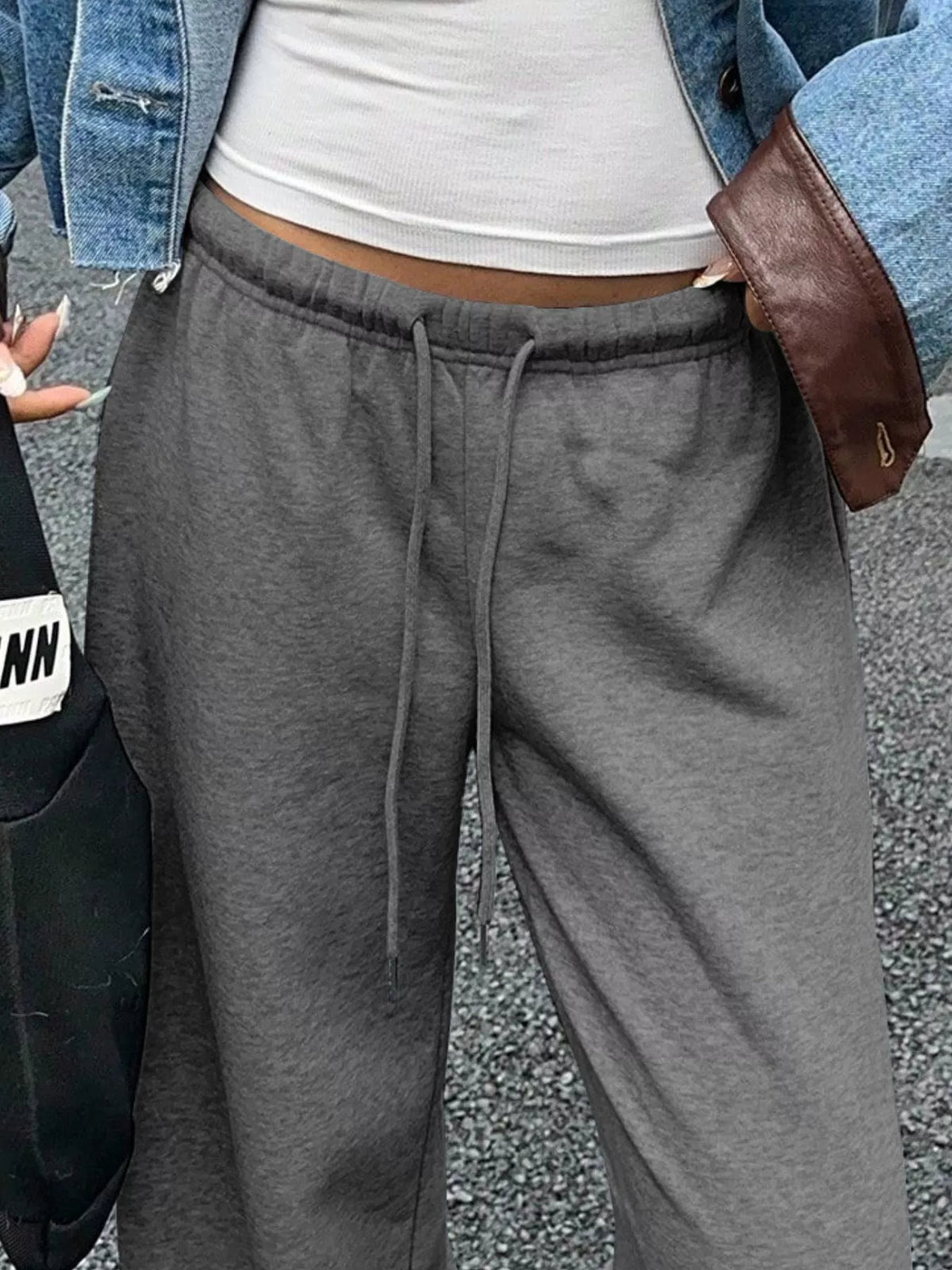Wide Leg Drawstring Sweatpants
