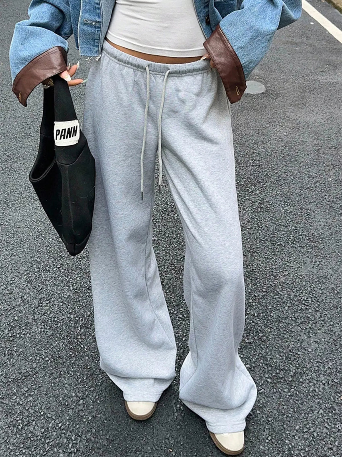 Wide Leg Drawstring Sweatpants