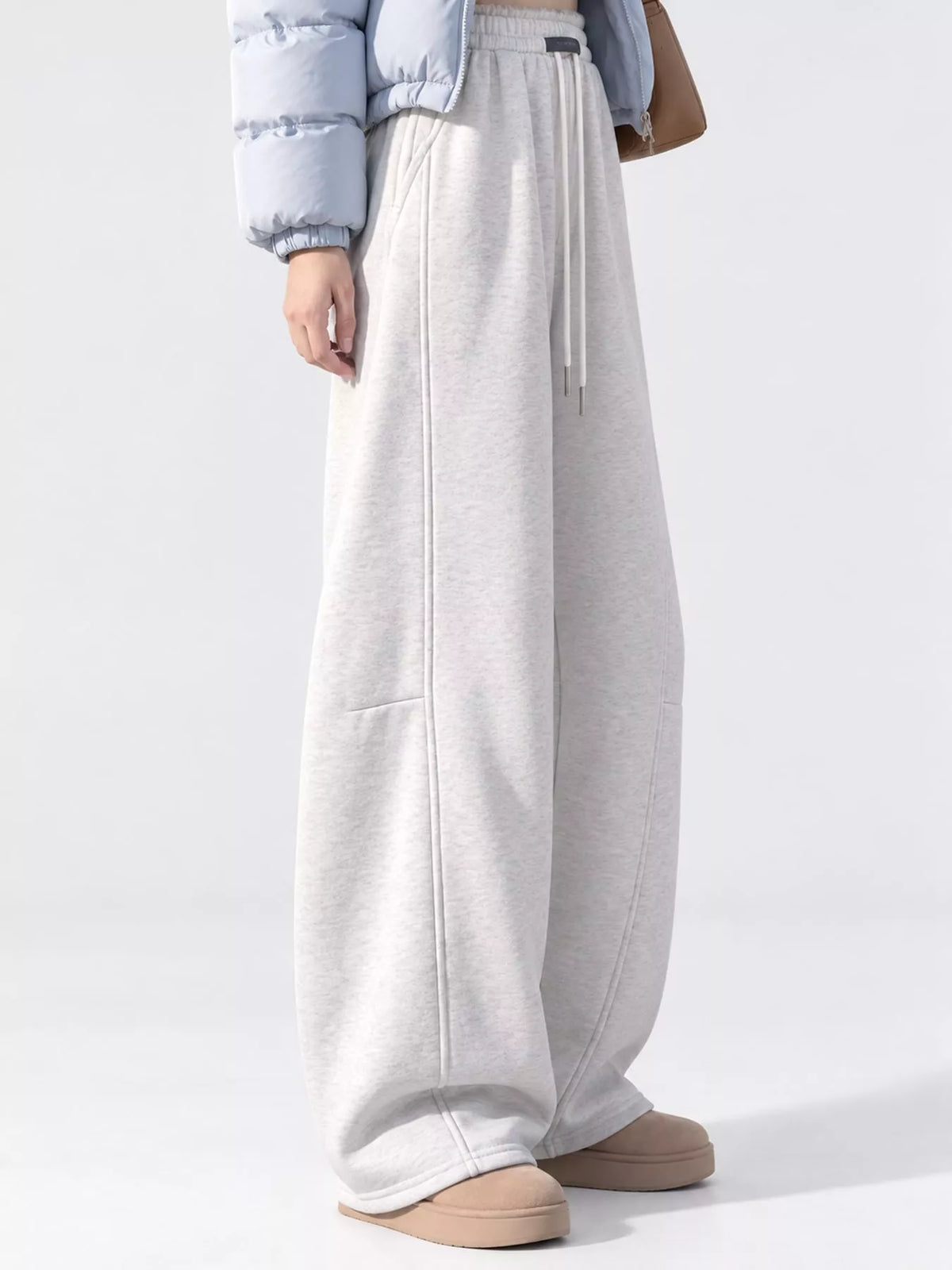 Full Size Wide-Leg Casual Sweatpants with Drawstring Plus Size