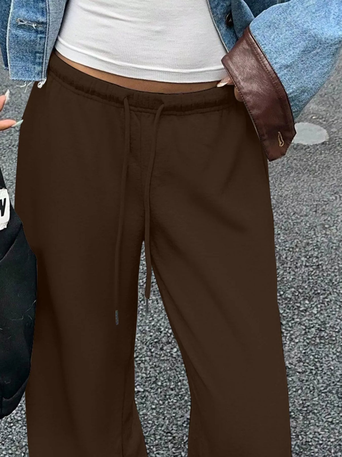 Wide Leg Drawstring Sweatpants