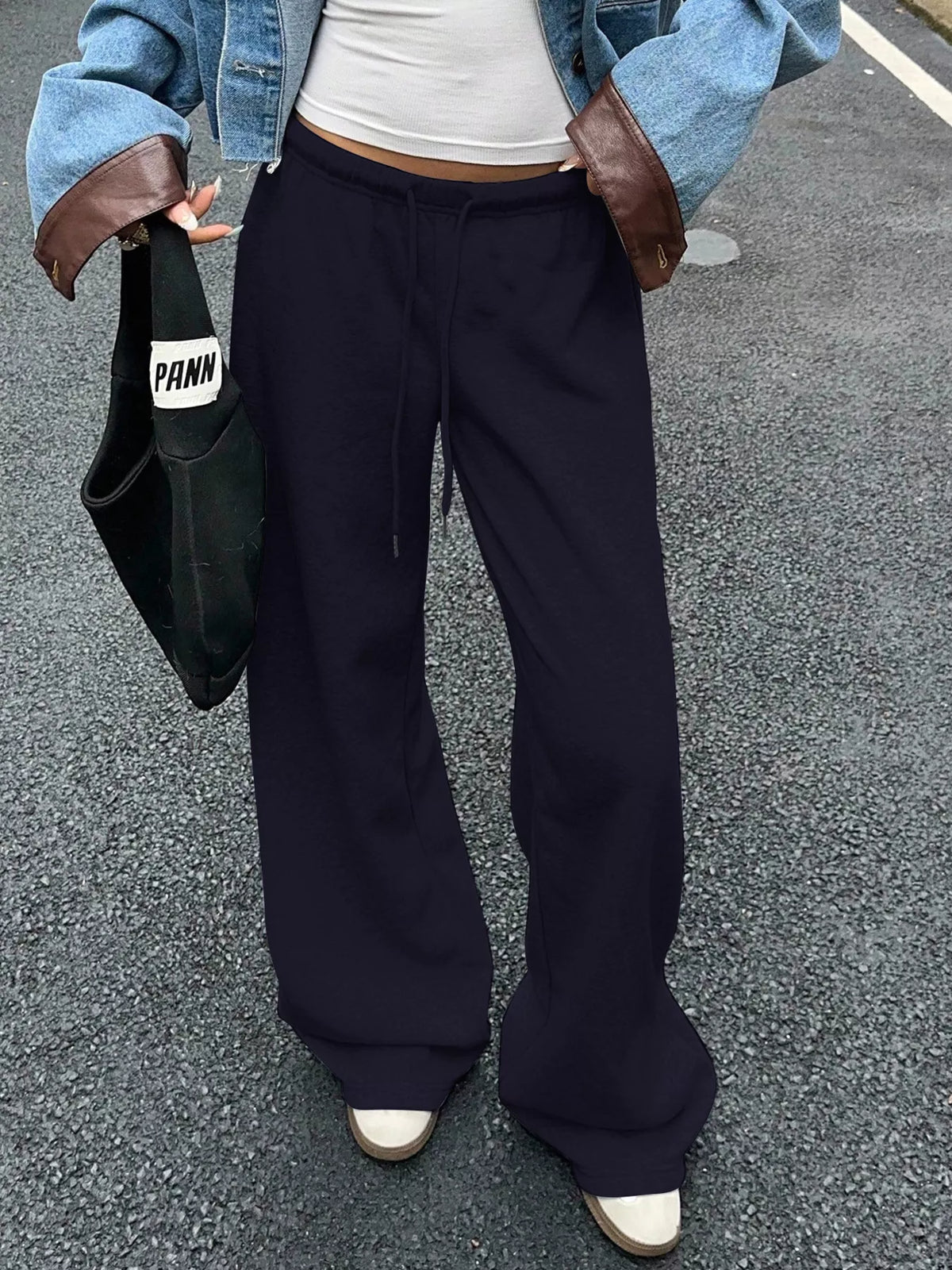 Wide Leg Drawstring Sweatpants