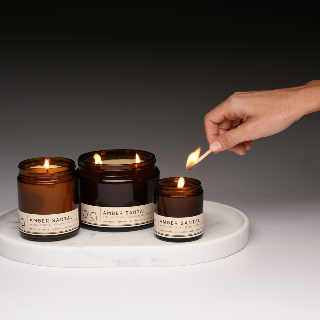 Amber Santal Soy Blend Candle