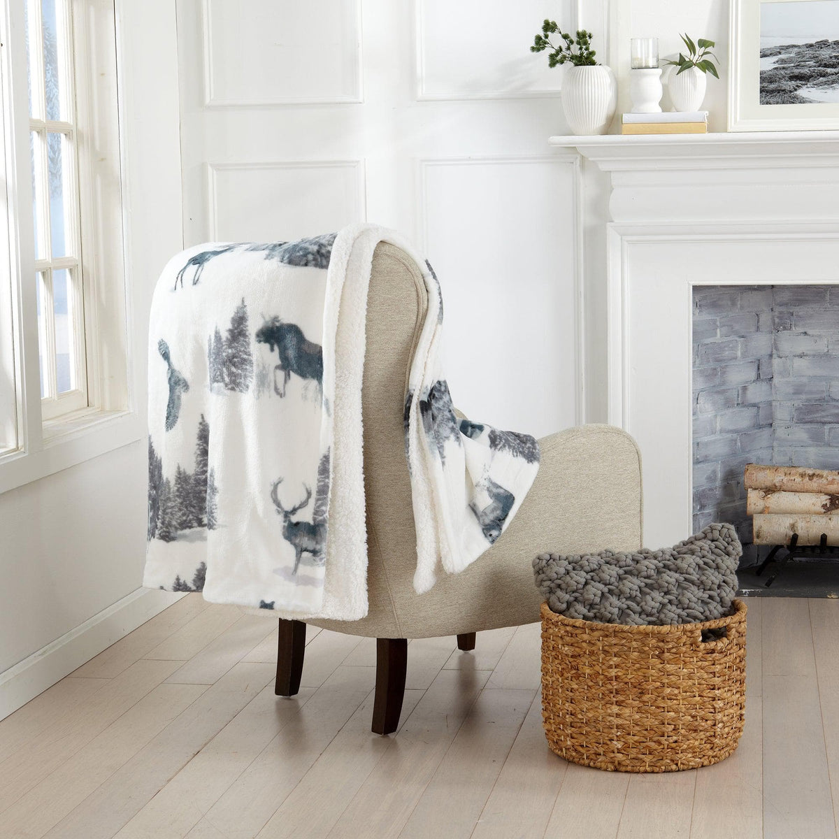 Sherpa Throw Blanket - Hudson Collection