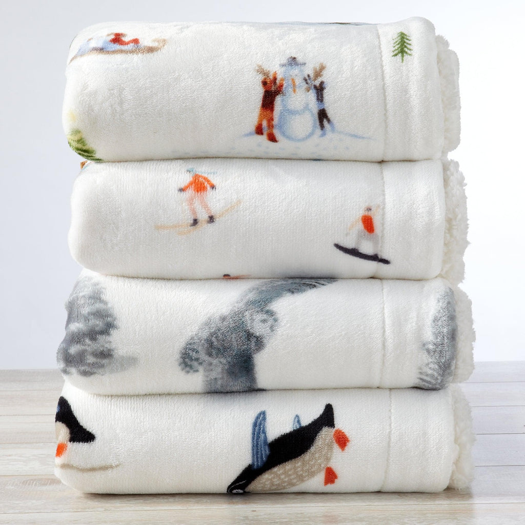 Sherpa Throw Blanket - Hudson Collection