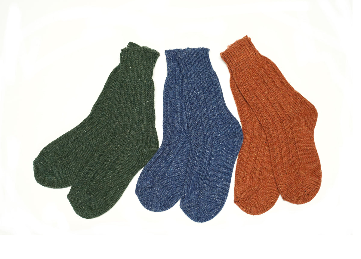tittimitti® Men’s 55% Wool, 20% Silk & 25% Nylon Winter Crew Socks 3-Pack – Made in Italy