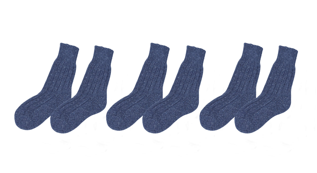 tittimitti® Men’s 55% Wool, 20% Silk & 25% Nylon Winter Crew Socks 3-Pack – Made in Italy