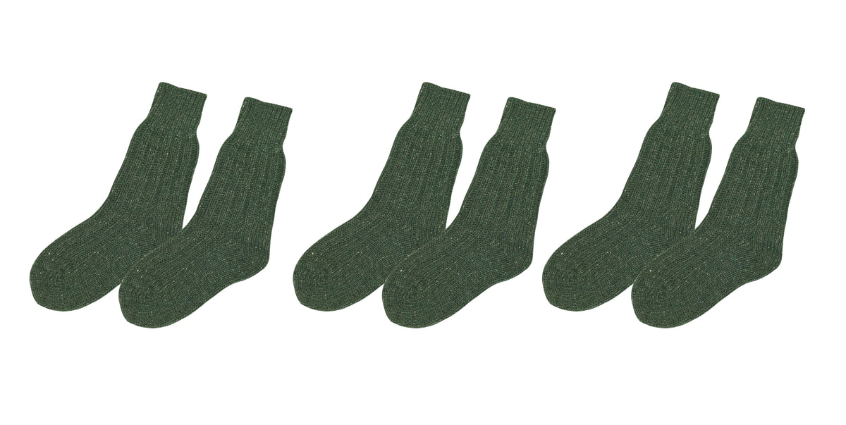 tittimitti® Men’s 55% Wool, 20% Silk & 25% Nylon Winter Crew Socks 3-Pack – Made in Italy
