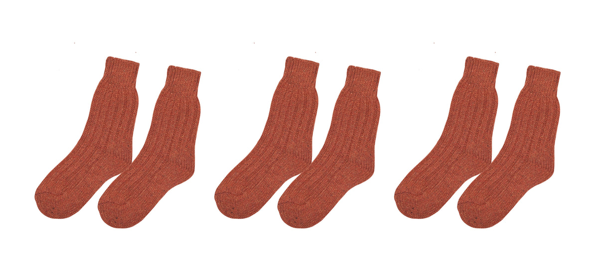 tittimitti® Men’s 55% Wool, 20% Silk & 25% Nylon Winter Crew Socks 3-Pack – Made in Italy